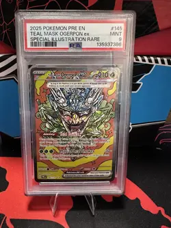 2025 Pokemon Pre En Special Illustration Rare #145 Teal Mask Ogerpon Ex PSA 9 - Image 1