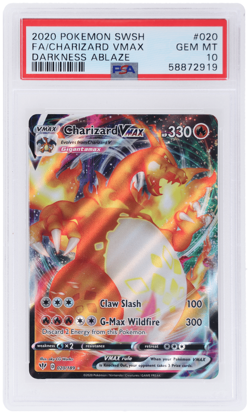 2020 Pokemon Sword and Shield Darkness Ablaze Charizard Vmax #20 PSA 10 - Image 1