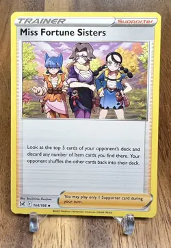Miss Fortune Sisters 164/196 Non Holo Lost Origin Trainer Pokemon Card NM - Image 1