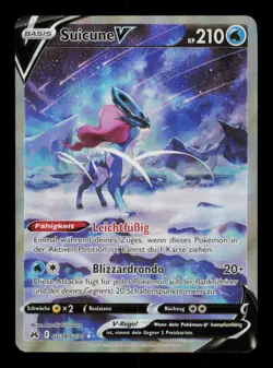 GERMAN Pokemon Card Suicune V GG38/GG70 Crown Zenith Alt Art Full FA NM 2023 - Image 1