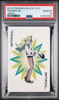 PSA 10 TRAINER N JOKER 2012 POKEMON BLACK 2 JAPANESE PLAYING CARDS - Image 1