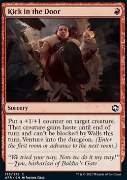 MTG Kick in the Door (153) Adventures in the Forgotten Realms NM - Image 1