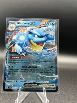 Pokemon TCG Blastoise ex 030/142 Sv07: Stellar Crown Holo - Image 1