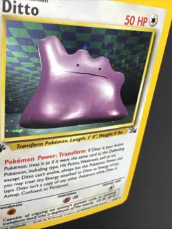 Ditto 3/62 Fossil Unlimited Holo First Edition 1999 Vintage Pokemon TCG NM - Image 5