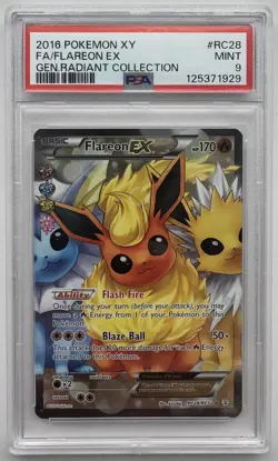 FLAREON EX 2016 Pokemon XY Generations Radiant Collection #RC28 - PSA 9 - Image 1