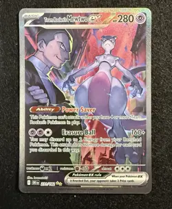 Pokemon Team Rocket's Mewtwo ex Sv10 Destined Rivals Rare Holo 231/182 HP 280 - Image 1