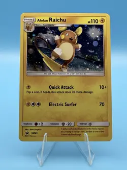 Raichu SM65 Sun & Moon Black Star Promo Rare Pokemon NM - Image 1