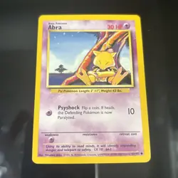 Pokemon TCG Abra Base Set 43/102 Regular Unlimited Common NM - Image 1