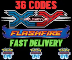 36x XY Flashfire Codes Booster Pokemon TCG LIVE - PTCGL - SENT FAST - Image 1