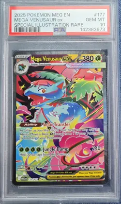 Pokemon Mega Venusaur ex Special Illustration Rare Me01 177/132 Holo PSA 10 - Image 1
