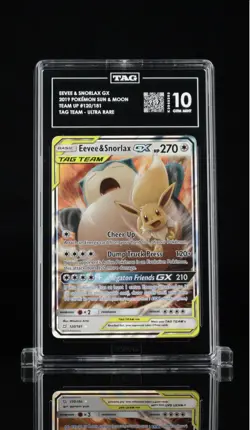 Pokemon Eevee & Snorlax GX 120/181 Tag Team #120 Team Up GEM MINT TAG 10 - Image 1
