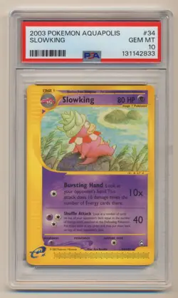 PSA 10 Pokemon Aquapolis Rare Slowking 34/147 GEM MINT Condition!! - Image 1