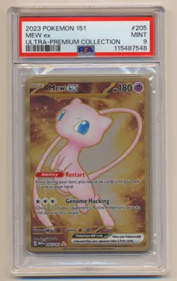 PSA 9 Pokemon 151 Ultra Premium Collection Promo METAL Mew EX 205/165 MINT! - Image 1