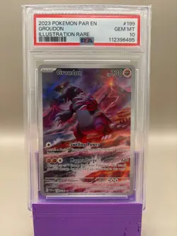 PSA 10 GEM Mint - Groudon #199 Pokemon Paradox Rift, Graded - Image 1