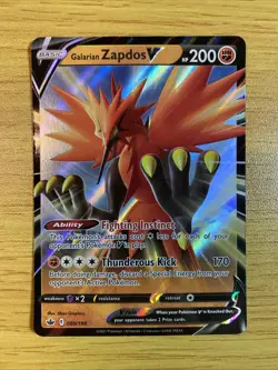 Galarian Zapdos V - SWSH06: Chilling Reign 080/190 Pokemon TCG - Image 1