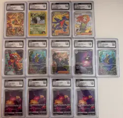 Huge Pokemon CGC Slab Lot 30+ CGC 10 9 AR SAR Bulbasaur Garchomp Trainers - Image 1