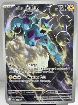 ⚡ Pokemon TCG Black Bolt Thundurus 209 Black Star Promo Full Art NM/OB EN ⚡ - Image 1