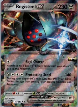 Registeel ex 145/217 Double Rare ME: Ascended Heroes Pokemon Lightly Played - Image 1