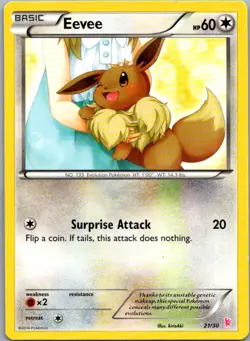 Eevee (21) - XY Trainer Kit: Sylveon & Noivern (PR) Pokemon Lightly Played - Image 1
