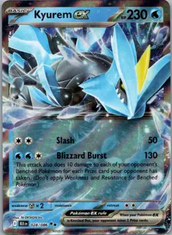 Kyurem ex 028/086 Double Rare Black Bolt Pokemon Near Mint - Image 1