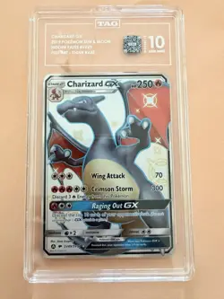 2019 Pokemon Sun & Moon Hidden Fates Charizard GX #SV49 FA Shiny Rare Tag 10 - Image 3