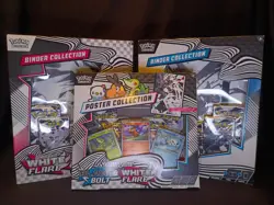 Pokemon Black Bolt & White Flare Binder + Unova Poster Collection Bundle Sealed - Image 1