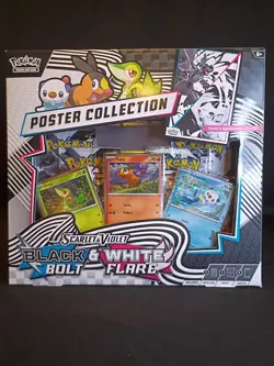 Pokemon Black Bolt & White Flare Binder + Unova Poster Collection Bundle Sealed - Image 2