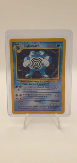 NM Pokemon TCG Poliwrath Base Set Holo Rare Card 13/102 90 HP Stage 2 Cost 3W3C - Image 1