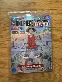 One Piece Monkey D. Luffy Us College Basketball Promo Cards - Image 1