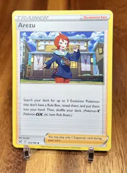 Arezu 153/196 Non Holo Lost Origin Pokemon Trainer Card NM - Image 1