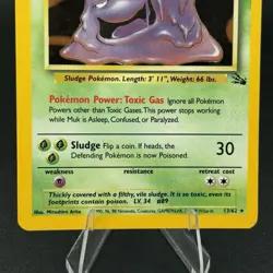 Muk 13/62 Holo Rare Stage 1 Fossil Pokemon Card WOTC Vintage 1999 - Image 3
