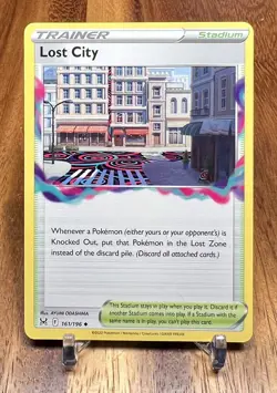Lost City 161/196 Non Holo Lost Origin Trainer Item Pokemon Card NM - Image 1