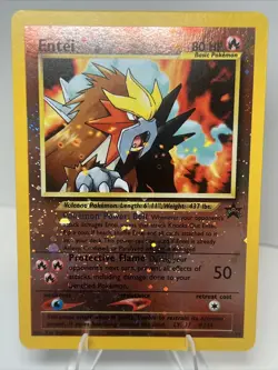 LP Entei #34 NICE Holofoil WoTC Promo AUTHENTIC Pokemon Card MAXIMUM PHOTOS - Image 1