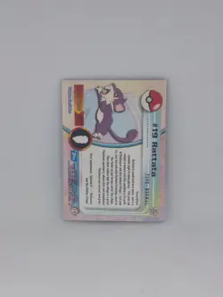 Rattata #19 Topps TV Animation Edition Blue Label Holo Pokemon Card - Image 2