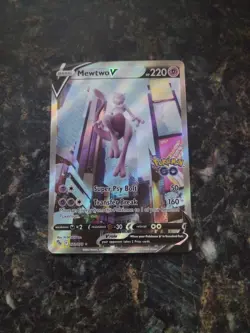 Pokemon Go Mewtwo v Full Art Holo Ultra Rare Card 072/078 Pokemon TCG - Image 2