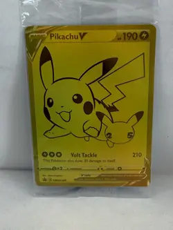 Pikachu V SWSH145 SWSH: Sword & Shield Promo Cards Holo Poke Ball Gold Sealed - Image 4