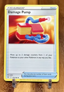 Damage Pump 156/196 Non Holo SWSH Lost Origin Trainer Item Pokemon Card NM - Image 1