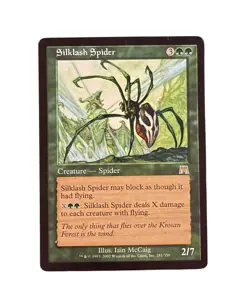 MTG SILKLASH SPIDER - ONSLAUGHT 281/350 CARD-LP RARE - Image 1
