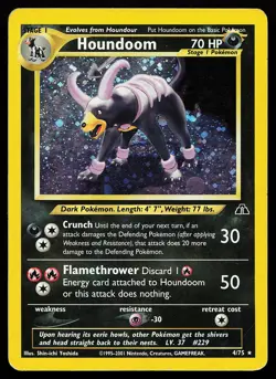 Houndoom 4/75 Holo Rare Neo Discovery Pokemon Card - Image 1