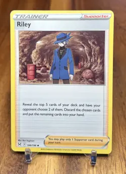 Riley 166/196 Lost Origin Trainer Pokemon Card NM - Image 1
