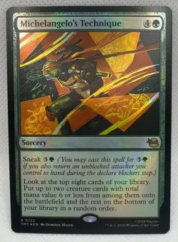Michelangelos Technique 122 Teenage Mutant Ninja Turtles Foil R NM MTG Card - Image 1