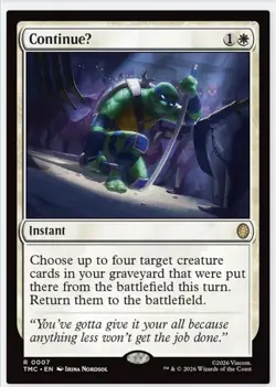 MTG ContinueU TMC 0007 TMNT Rare Instant Secret Lair Ninja Turtles Near Mint! - Image 1