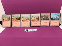 MTG 6 Mountain FBB Lot French Italian Revised Basic Land Magic OS *CCGHouse* - Image 1