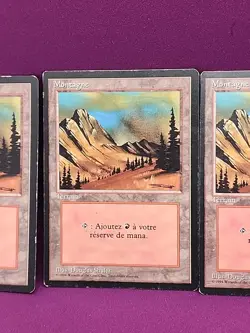 MTG 6 Mountain FBB Lot French Italian Revised Basic Land Magic OS *CCGHouse* - Image 3