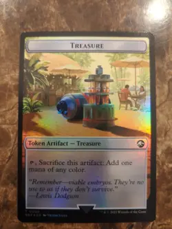1x Treasure (2) Gnome Soldier (3) Token - Foil MTG NM Magic LCI - Image 1