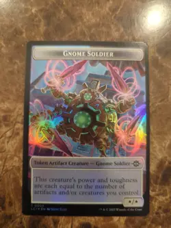 1x Treasure (2) Gnome Soldier (3) Token - Foil MTG NM Magic LCI - Image 2