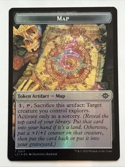 MTG The Lost Caverns of Ixalan Map/Gnome Soldier Token Foil 0017/0003 NM - Image 1