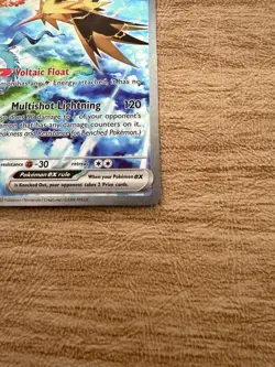Pokemon TCG Zapdos ex 202/165 Sv: Scarlet & Violet 151 Holo NM - Image 3