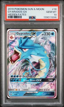 PSA 10 GYARADOS GX 16 HIDDEN FATES POKEMON MJ - Image 1