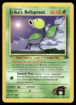 Pokemon Tcg Erika's Bellsprout #38 Pokemon Gym Challenge LP - Image 1